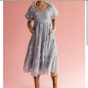 Roolee Marisette Embroidered dress size Medium